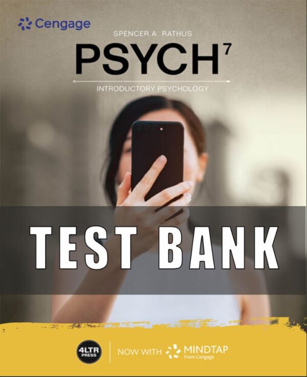 Test Bank for PSYCH 7th Edition Rathus