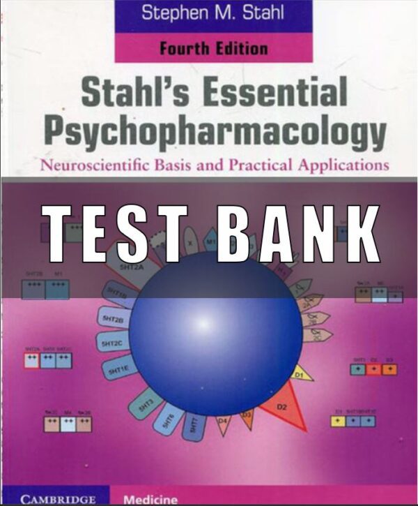 Test bank for Stahl's Essential Psychopharmacology 4th Edition