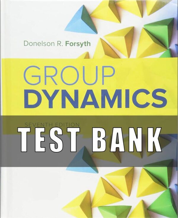 Test Bank For Group Dynamics 7th Edition Forsyth