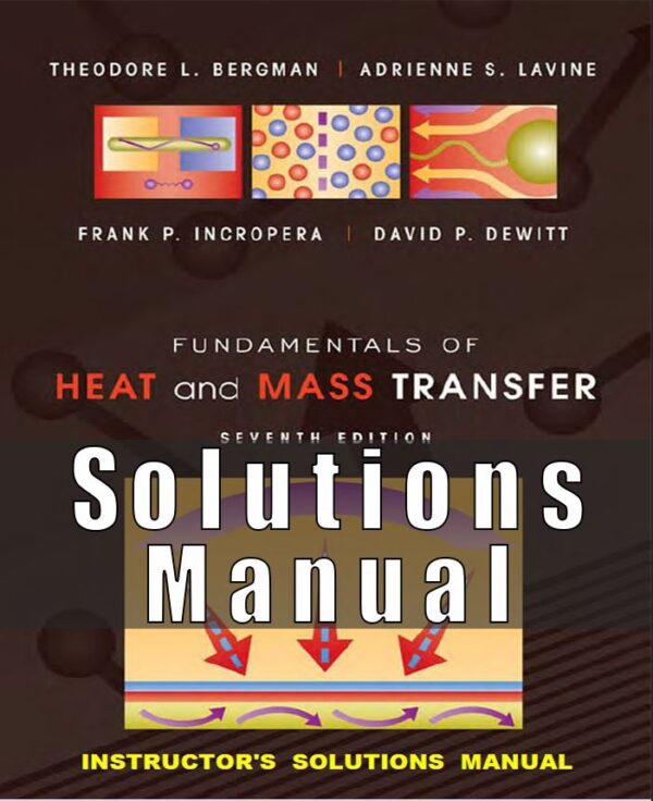 Solution Manual for Fundamentals of Heat and Mass Transfer 7th Edition Bergman